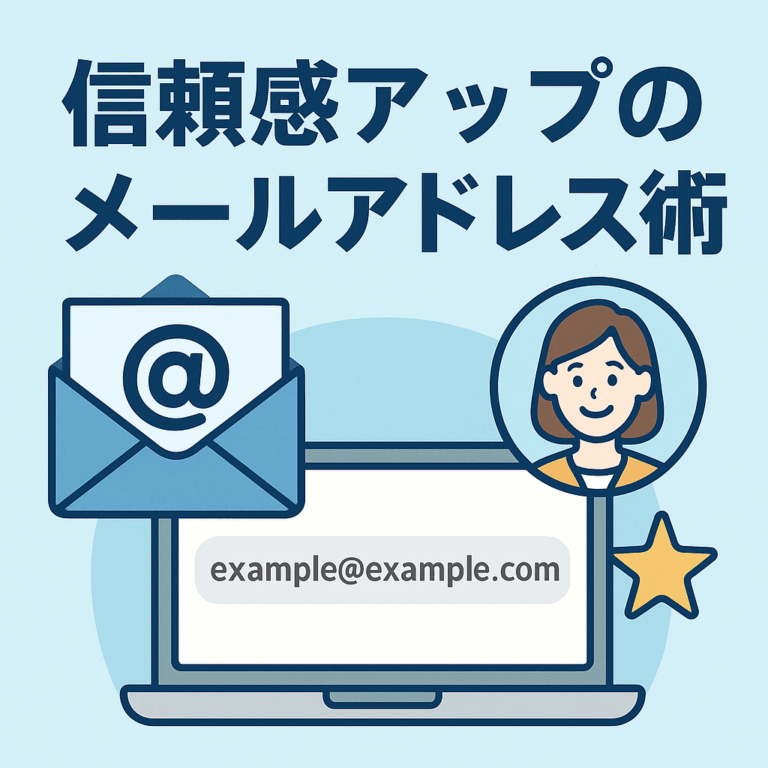 信頼感アップのメールアドレス術
